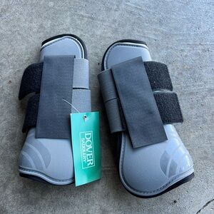 Dover open front tendon boots horse grey